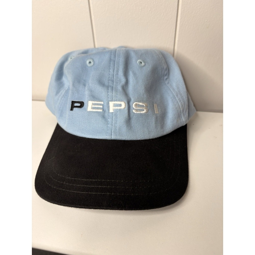 Vintage 90s Pepsi Logo Hat‎ Baby blue Cola Soft Drink  vintage  Adjustable Y2K